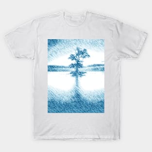 tree above lake T-Shirt